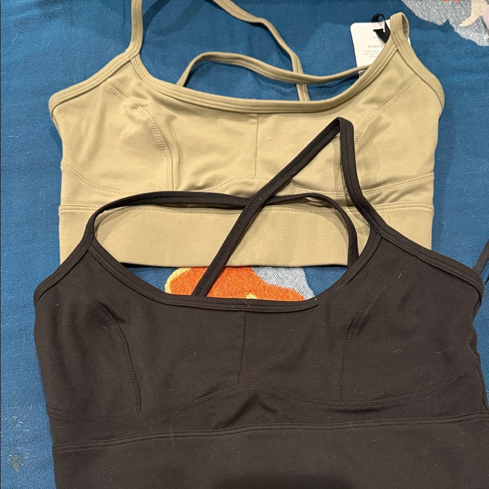 Varley Black and Tan Sports Bras - Picture 1 of 6
